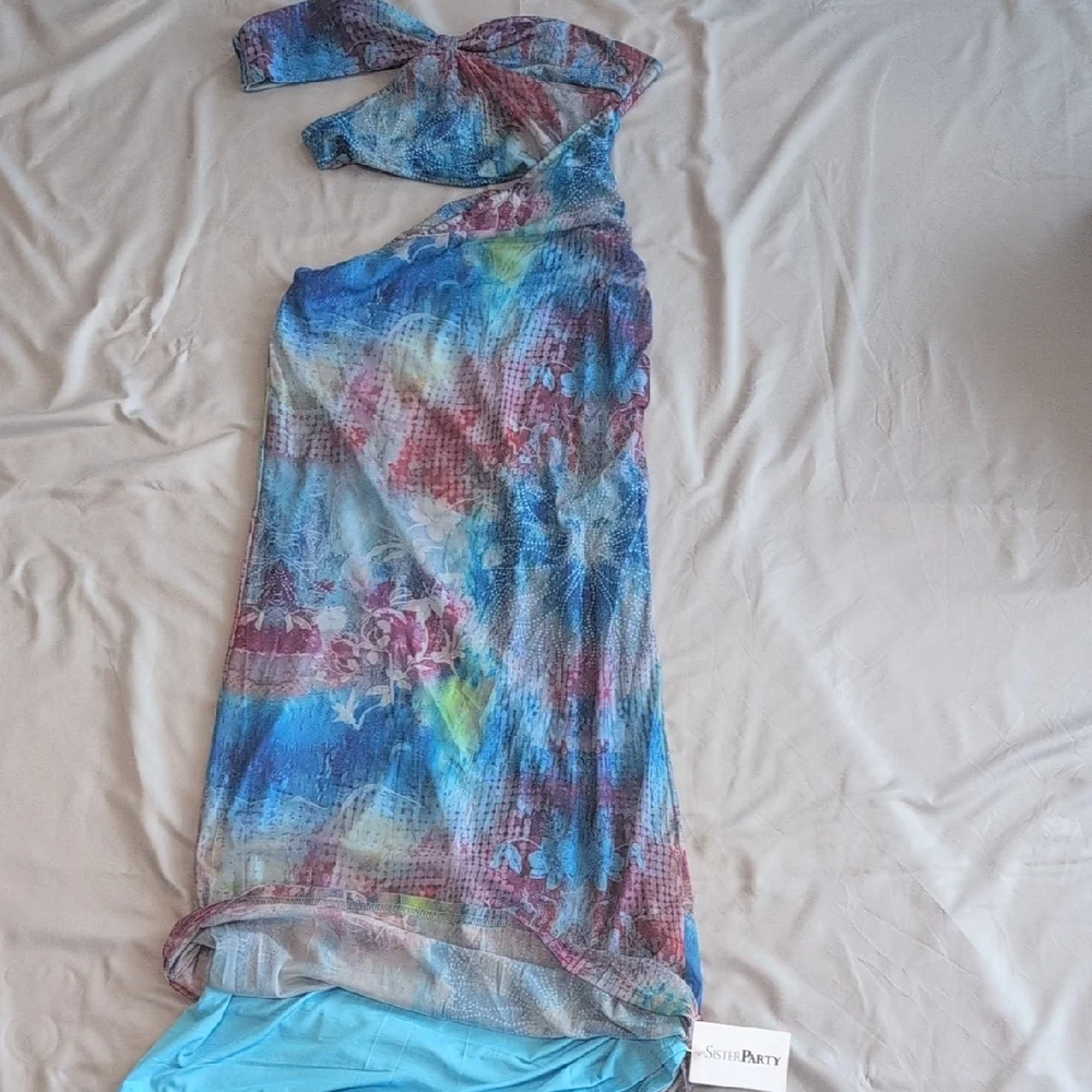 Elegant Multicolor Women's Dress - Picture 4 of 4